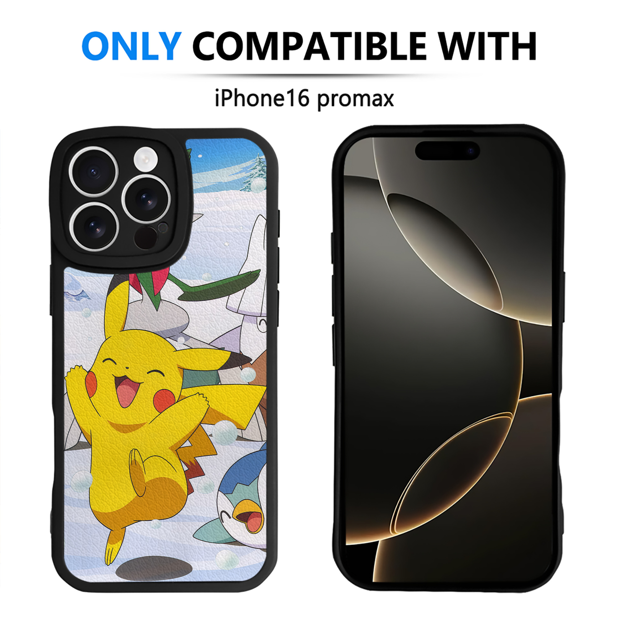 （画像用） ポケットモンスター Pokémon 【iPhone 16シリーズ対応】シリコンスマホケース（レザー調） 材質：シリコン